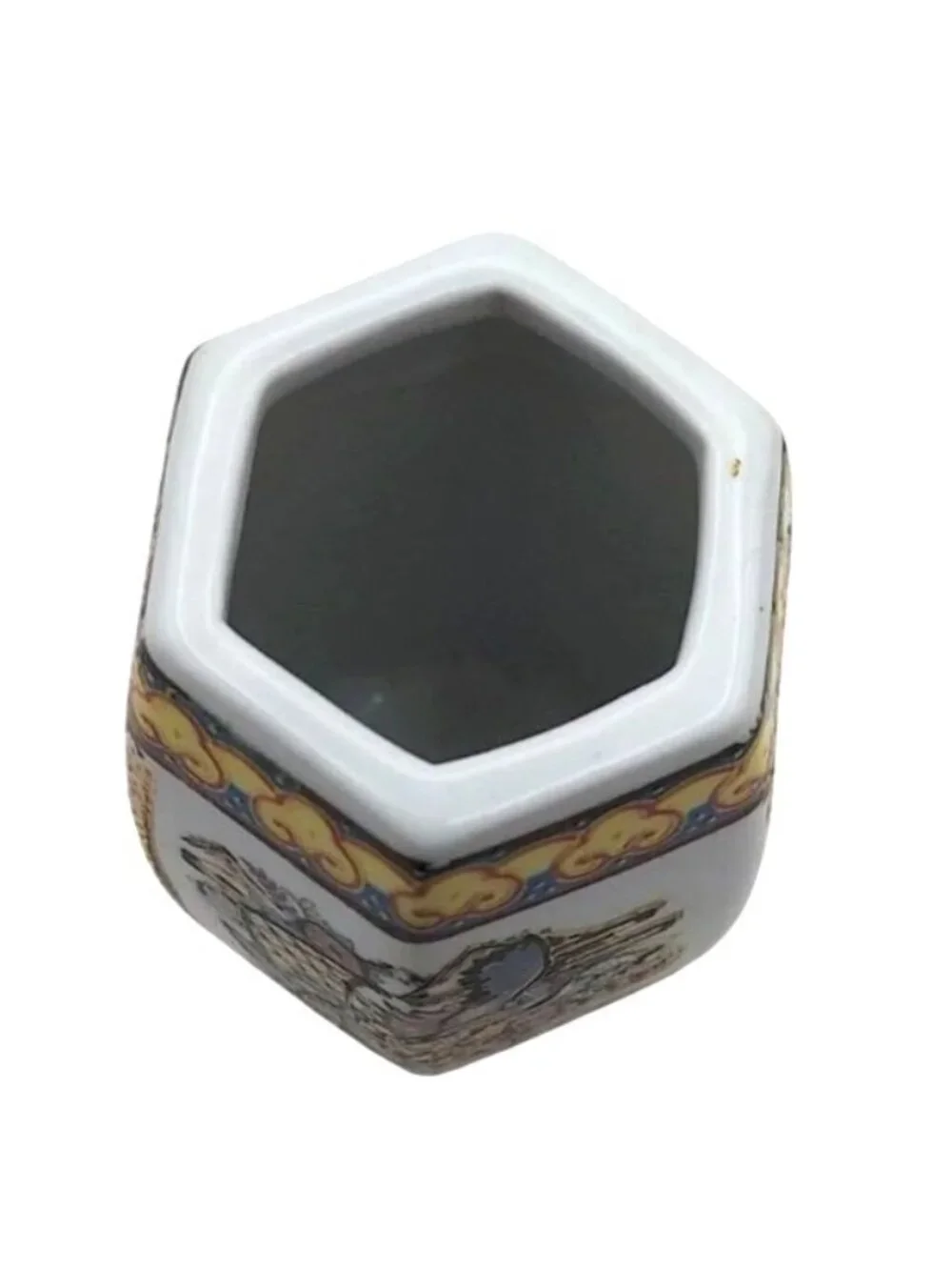 Satsuma Bud Vase Moriage Barrel Shaped Mini Porcelain Brush Pot Japan Vintage
